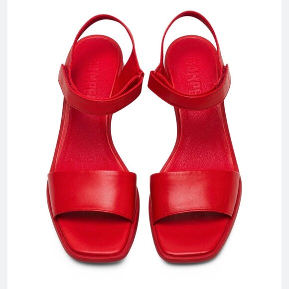 Camper Shoes - Camper Sandals Karolina Red Square Toe Shoes Chunky Heel women EU 37 US 7
